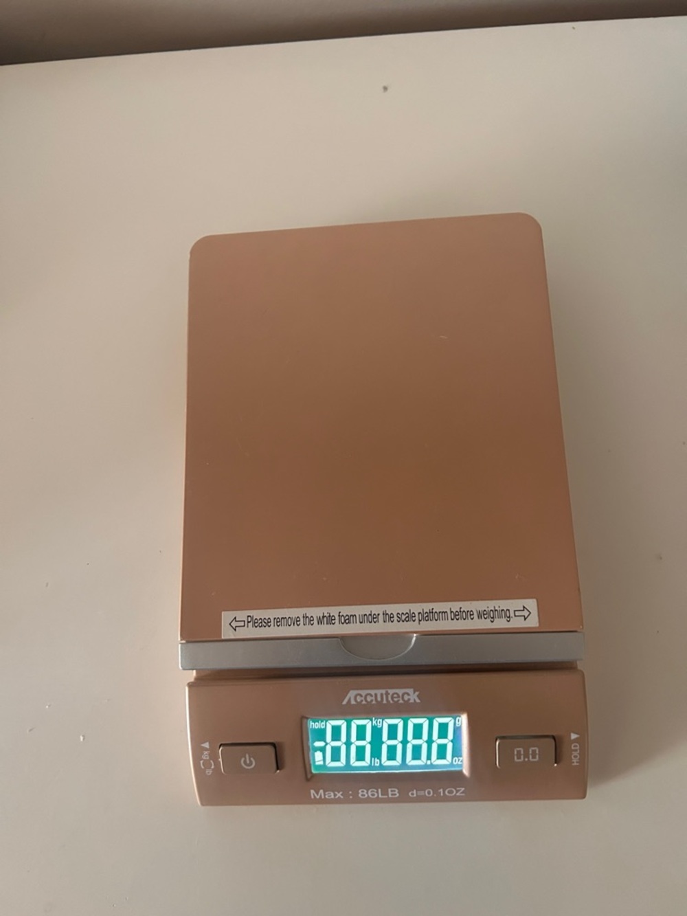 Accuteck Digital Kitchen Scale in Rose Gold